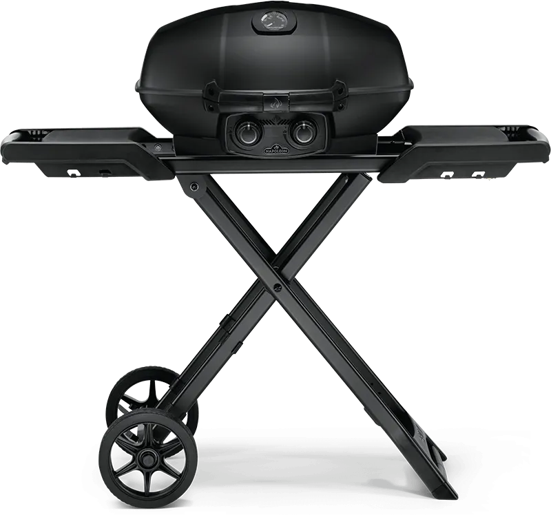 Napoleon Bbq PRO285XMKPHM Phantom Travelq Pro 285 Portable Gas Grill With Scissor Cart , Matte/Matt Black , Propane
