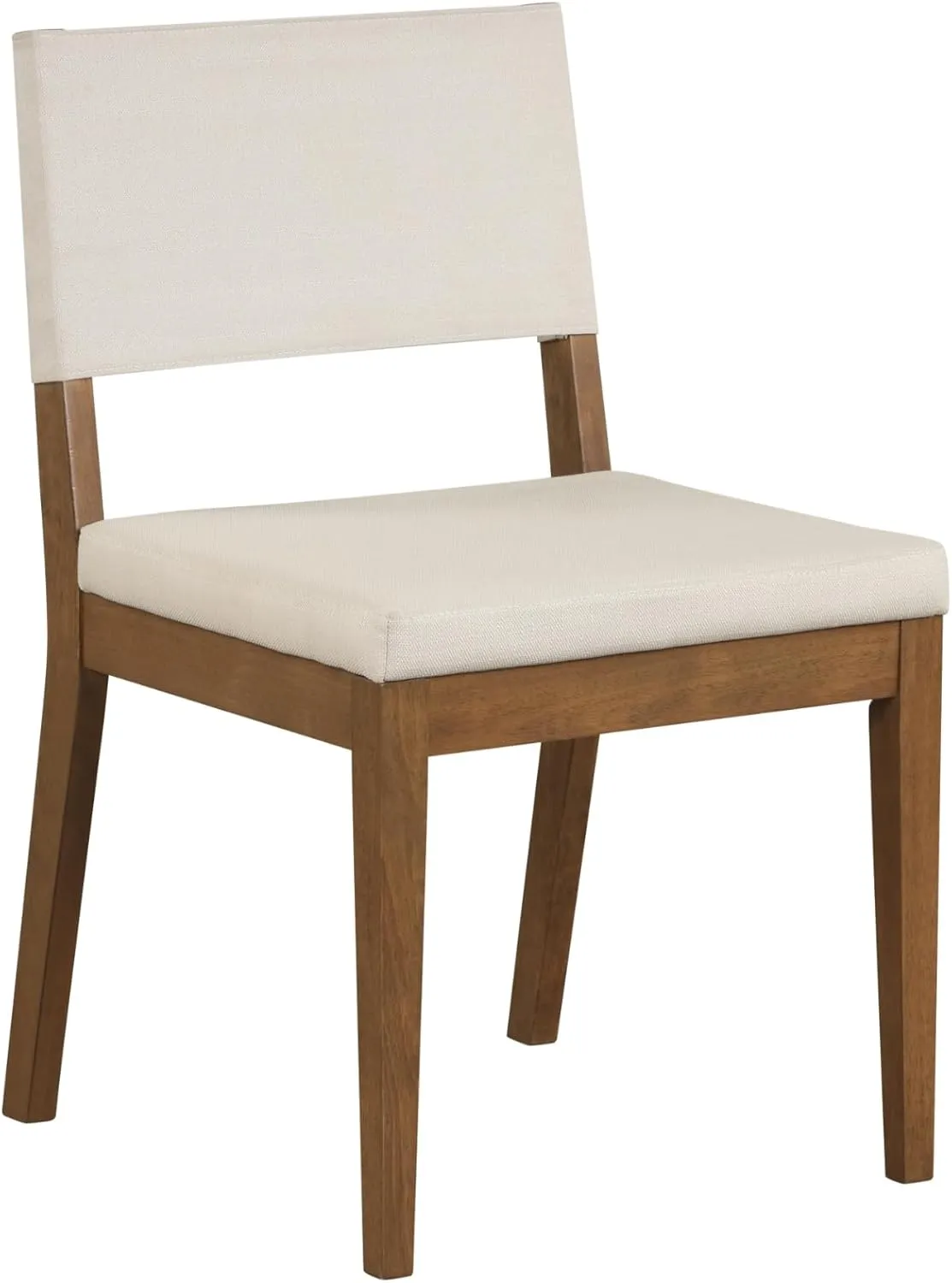 Nathan James Linus Modern Upholstered Chair, 1, Light Gray/Dark Brown