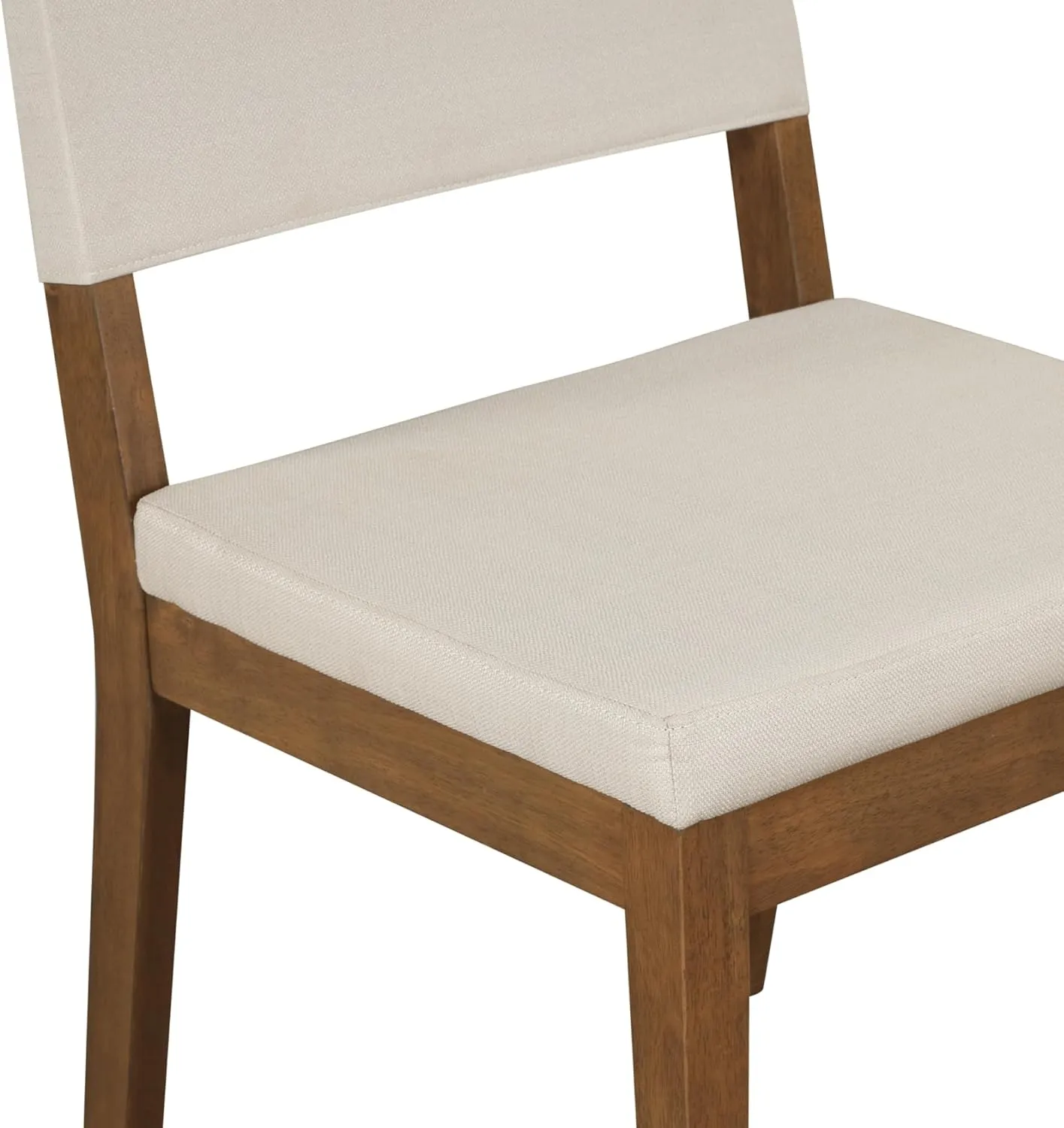 Nathan James Linus Modern Upholstered Chair, 1, Light Gray/Dark Brown