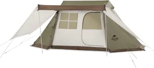 Naturehike Roof Automatic Tent 4-Person Camping Tents,Waterproof Windproof Family Tent Quick Setup Tent, 5 Large Mesh Windows, Separate Room with Pets and Objects