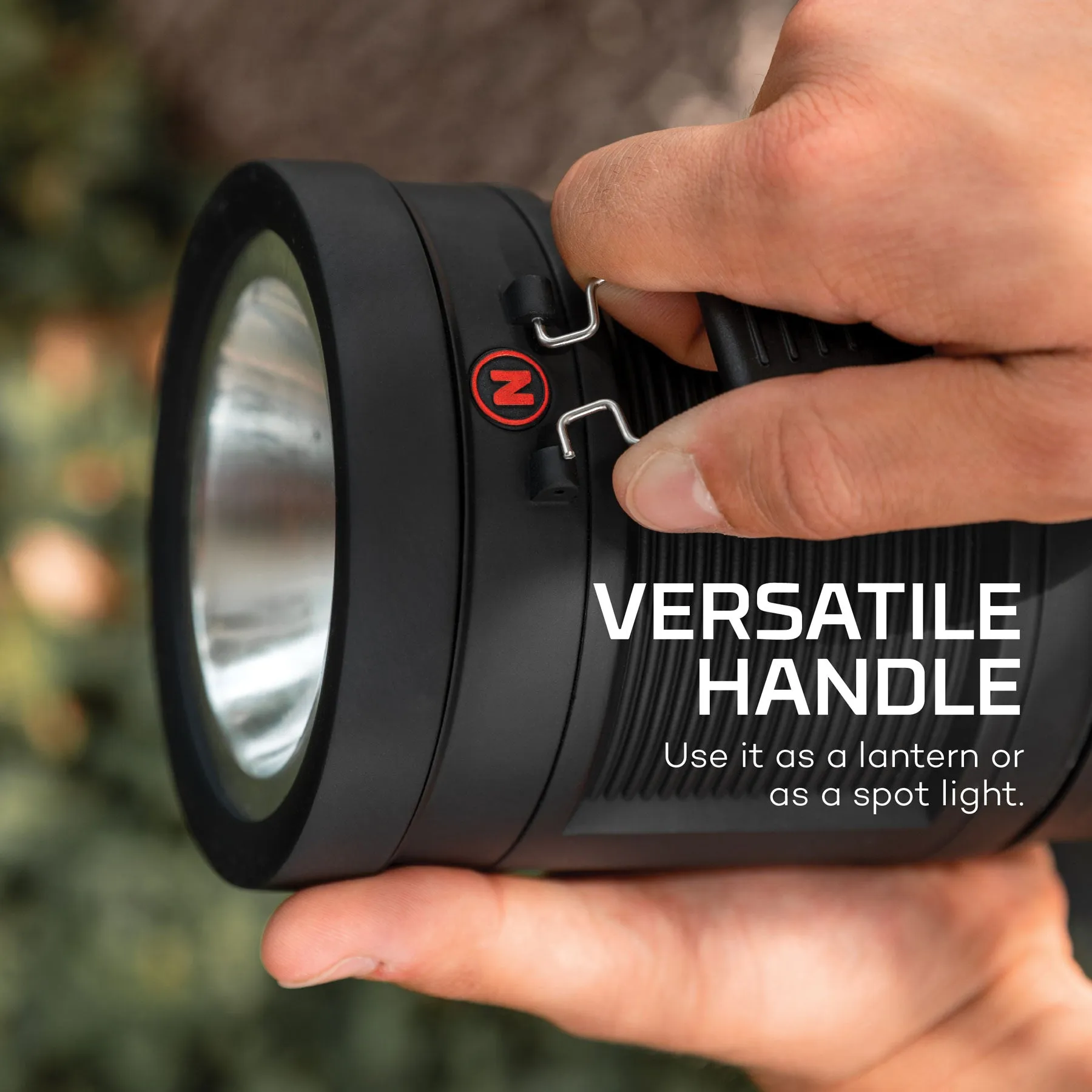 NEBO Tools BIG Poppy™ 4-in-1 USB Rechargeable Lantern: 300 Lumen Lantern, 120 Lumen Spot Light, Flickering Flame, and Power Bank