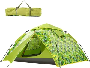 NIEH Camping Tent Waterproof Windproof Multifunction Folding Double Door Automatic Outdoor Family Leisure Travel Tents 3-4 Person