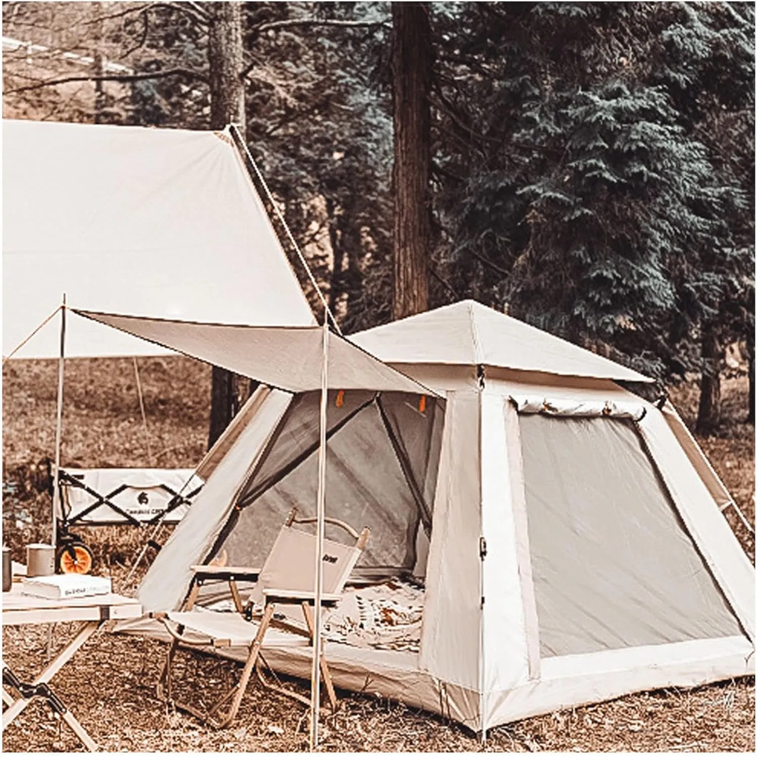 NIEH Frame Tent 4 People Spacious Tunnel Tents Light and Practical Camping Tenta for Family,Outdoor,Hiking and Mountaineering