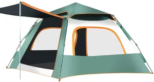 NIEH Instant Pop-up Tent, Rainproof Sunscreen Outdoor Camping Tent Lightweight Portable for 3-4 Person Automatic Quick Open
