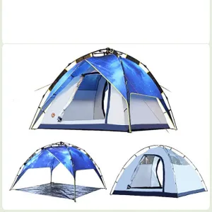 NIEH Tent Canopy 2-4 People Ultra Light Automatic Pop-up Camping Tent Waterproof UV-Proof and, Garden/Camping/Fishing/Beach