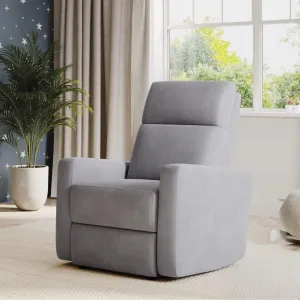 Nurture& The Manual Glider Premium Modern Recliner Nursery Glider Chair with Spill, Stain Proof Fabric | Designed with a Thoughtful Combination of Function and Comfort | Water Repellant (Gray)