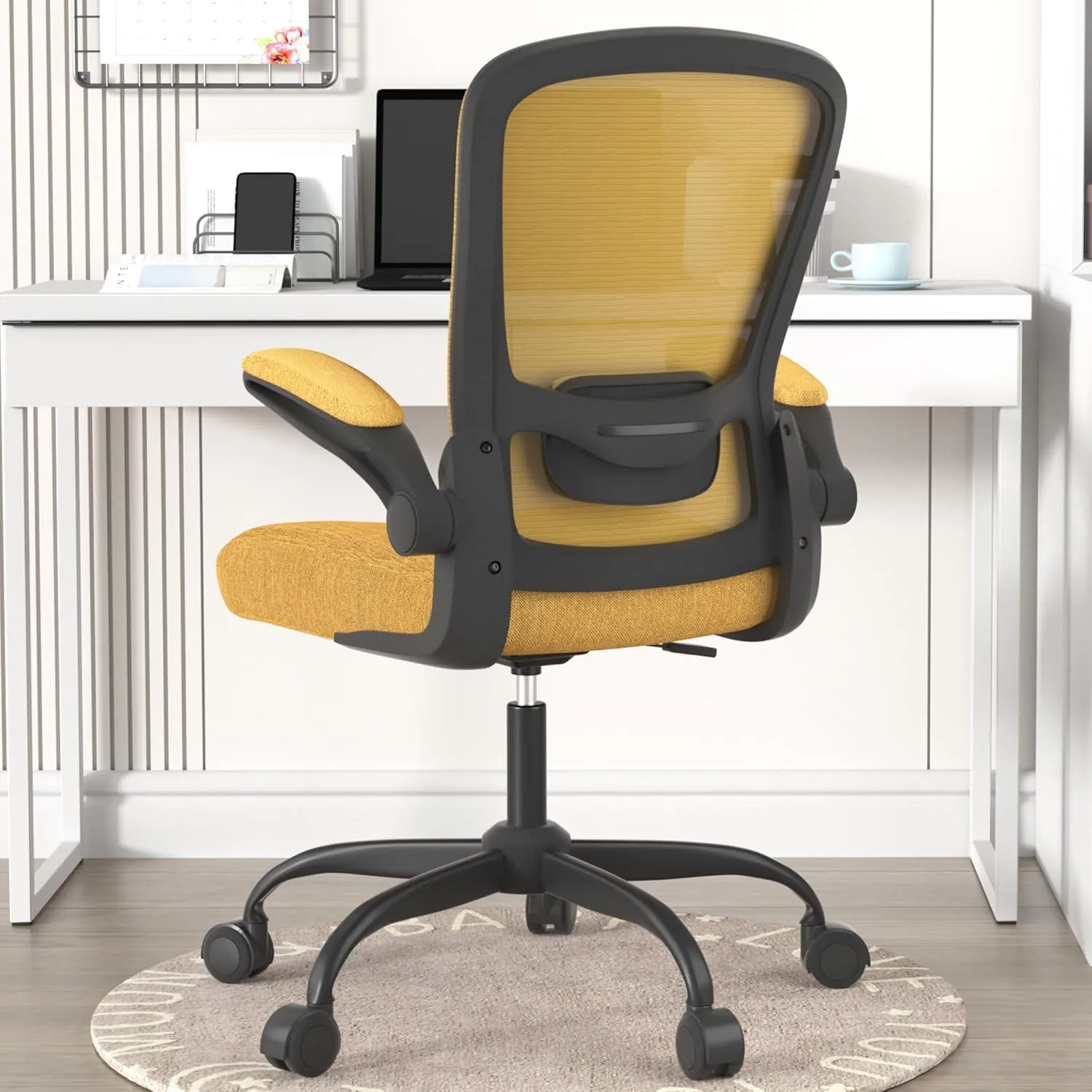 Office Chair, Ergonomic Desk Chair with Adjustable Lumbar Support, High Back Mesh Computer Chair with Flip-up Armrests-BIFMA Passed Task Chairs, Executive Chair for Home Office