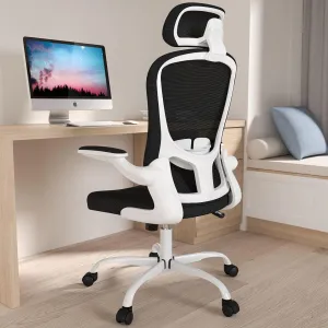 Office Chair, High Back Ergonomic Desk Chair, Breathable Mesh Desk Chair with Adjustable Lumbar Support and Headrest, Swivel Task Chair with flip-up Armrests, Executive Chair for Home Office