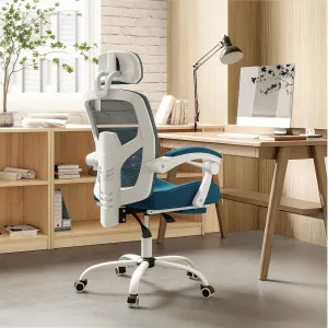 Office Computer Desk Chair, Gaming Chairs for Adults, High-Back Mesh Rolling Swivel Reclining Chairs with Wheels, Comfortable Lumbar Support, Comfy Arms for Home, Office, Gaming, Student