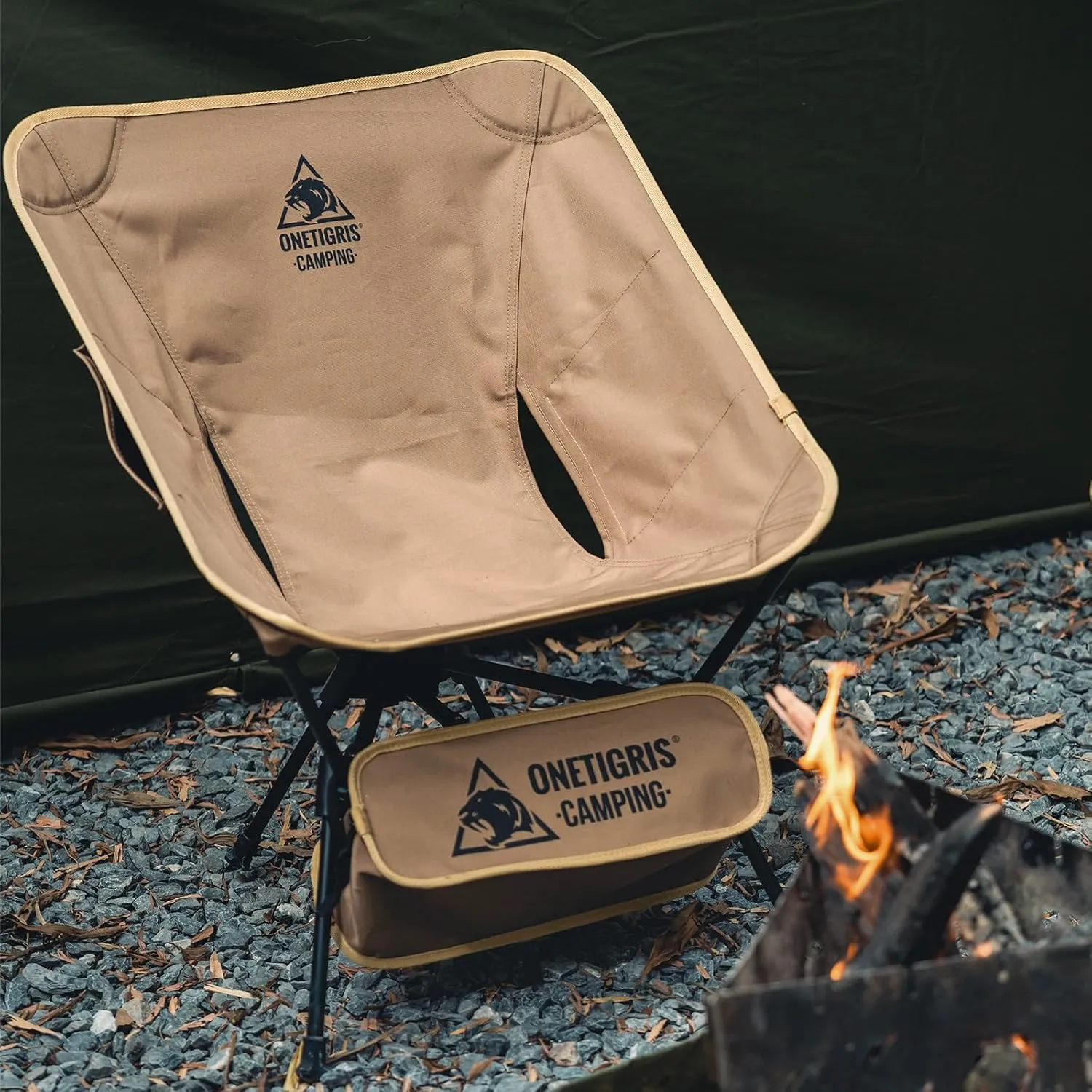OneTigris Tigerblade Camping Chair, Lightweight Folding Backpacking Hiking, Compact Portable 330 lbs Capacity