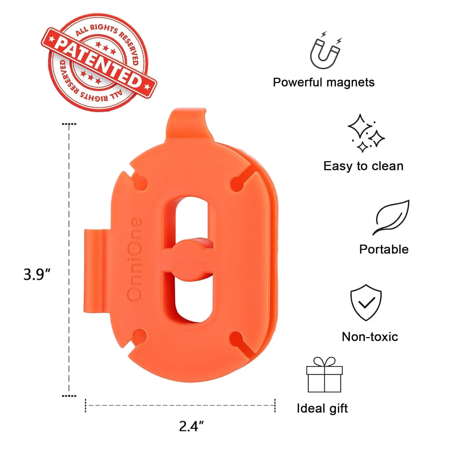 OnniOne Powerful Magnets Temperature Probe Spool for BBQ Thermometer, Securely Attached to Grill, Meat Probe Organizer for Tangled Probes, Keeping Neat, Portable - Grilling Gifts for Men Dad（4-Pack）
