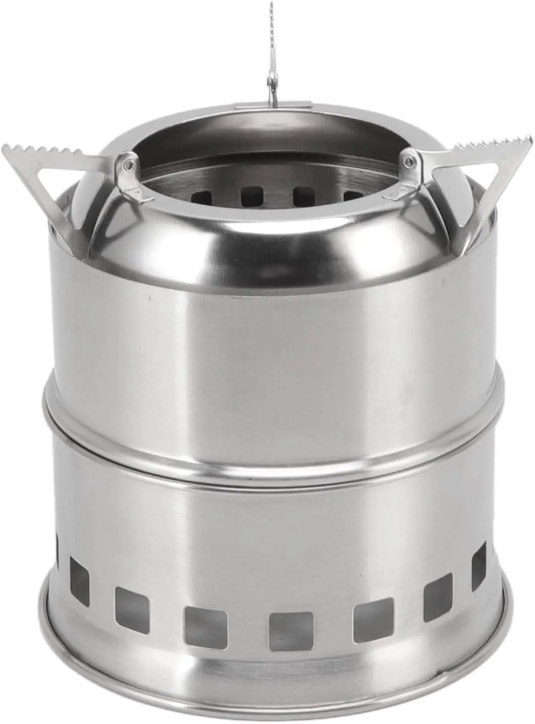 OUKENS Alcohol Stove Set, Mini Alcohol Stove for Camping Hiking Stainless Steel Campfire Stove with Storage Bag,Wood Burning Survival Stove Portable Stove (Circular)