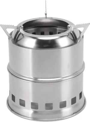 OUKENS Alcohol Stove Set, Mini Alcohol Stove for Camping Hiking Stainless Steel Campfire Stove with Storage Bag,Wood Burning Survival Stove Portable Stove (Circular)