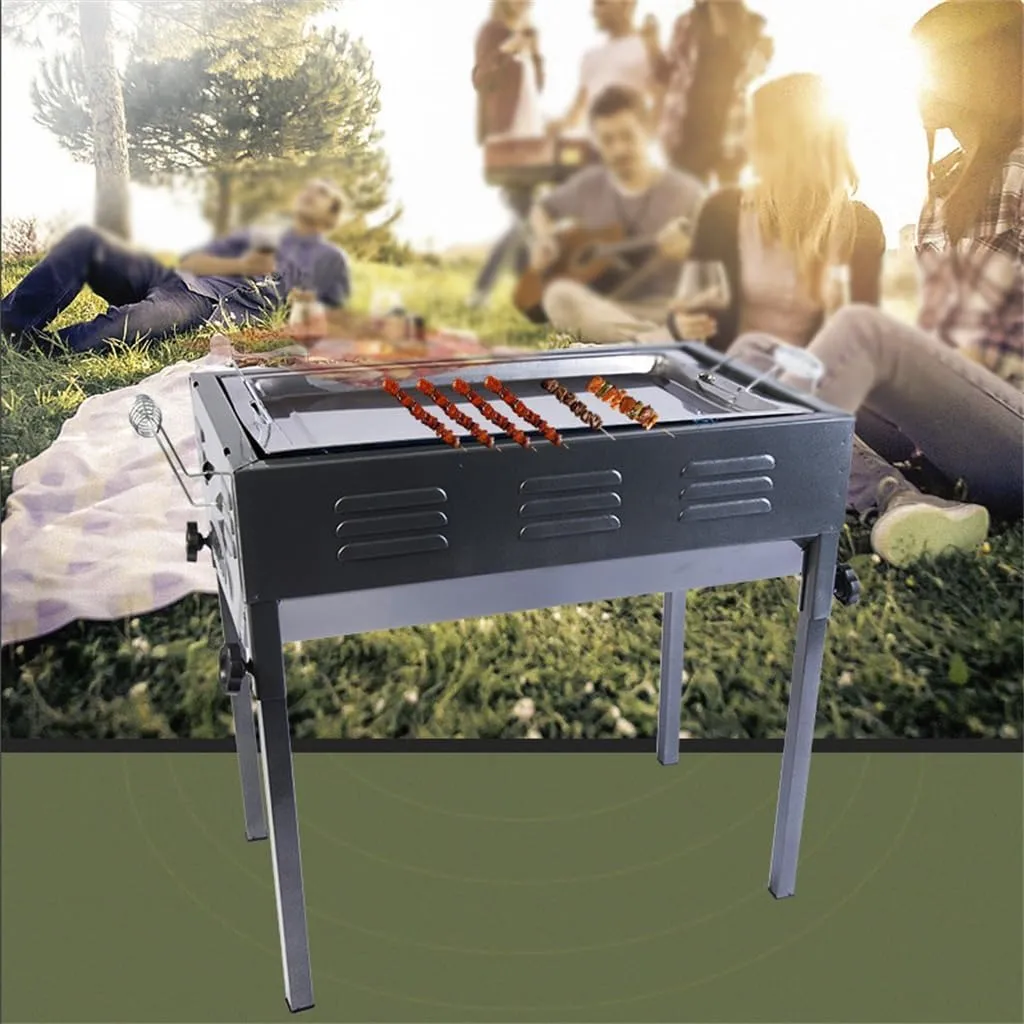 Outdoor Barbecue Stove Stainless Steel Folding Barbecue Rack Portable Carbon Stove for Baking