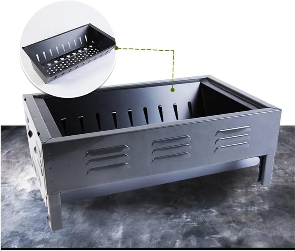 Outdoor Barbecue Stove Stainless Steel Folding Barbecue Rack Portable Carbon Stove for Baking