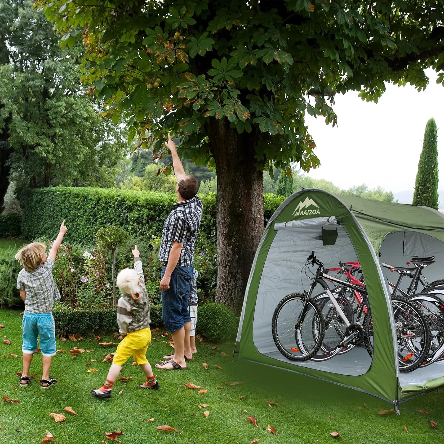 Outdoor Bike Covers Storage Shed Tent,210D Oxford Thick Waterproof Fabric,Outdoor Aluminum Alloy Bracket Bicycle Storage shed, Neat Tent Bicycle Cover