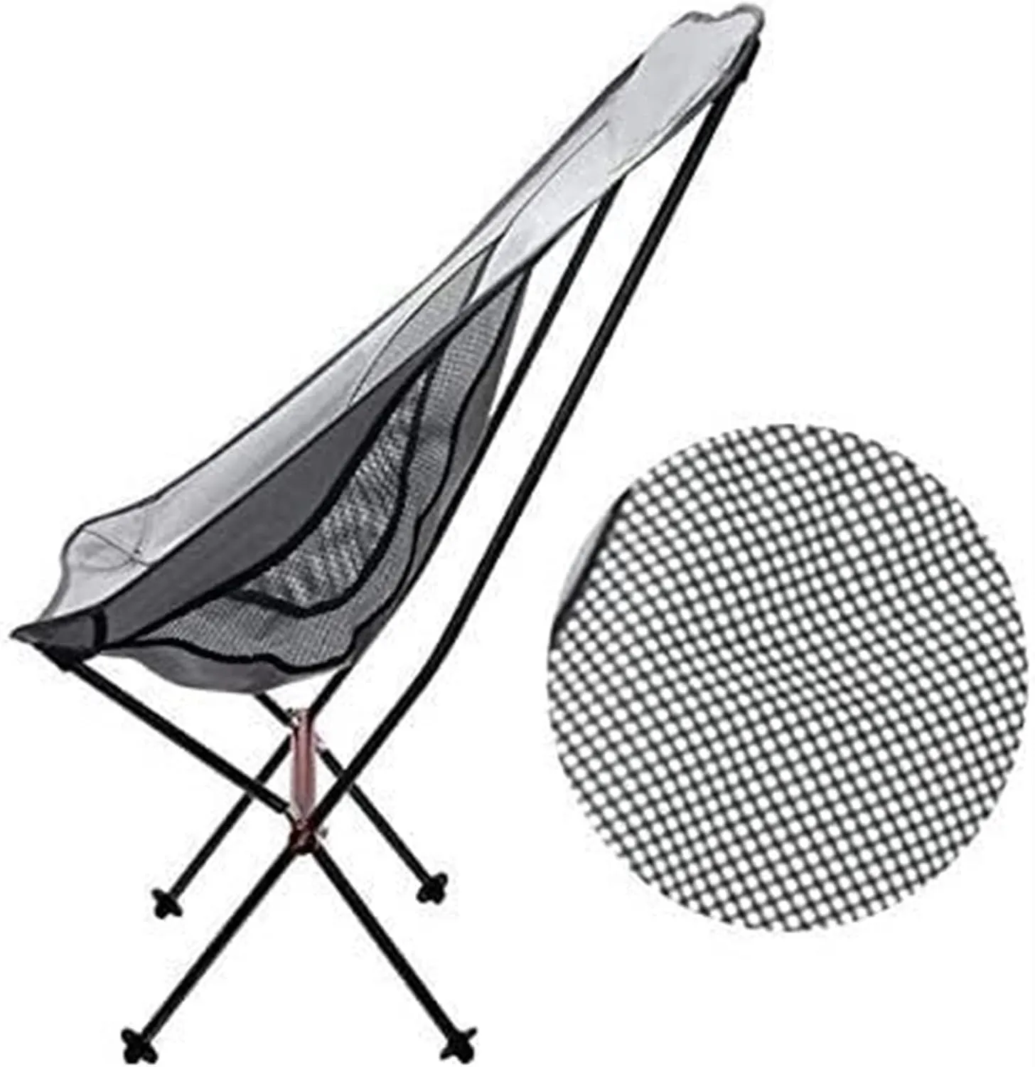 Outdoor Camp Chairs, Ultralight Foldable Camping Chair,Picnic Backrest Seat Folding Aluminum Alloy Stool Lawn Chairs Adults(B)