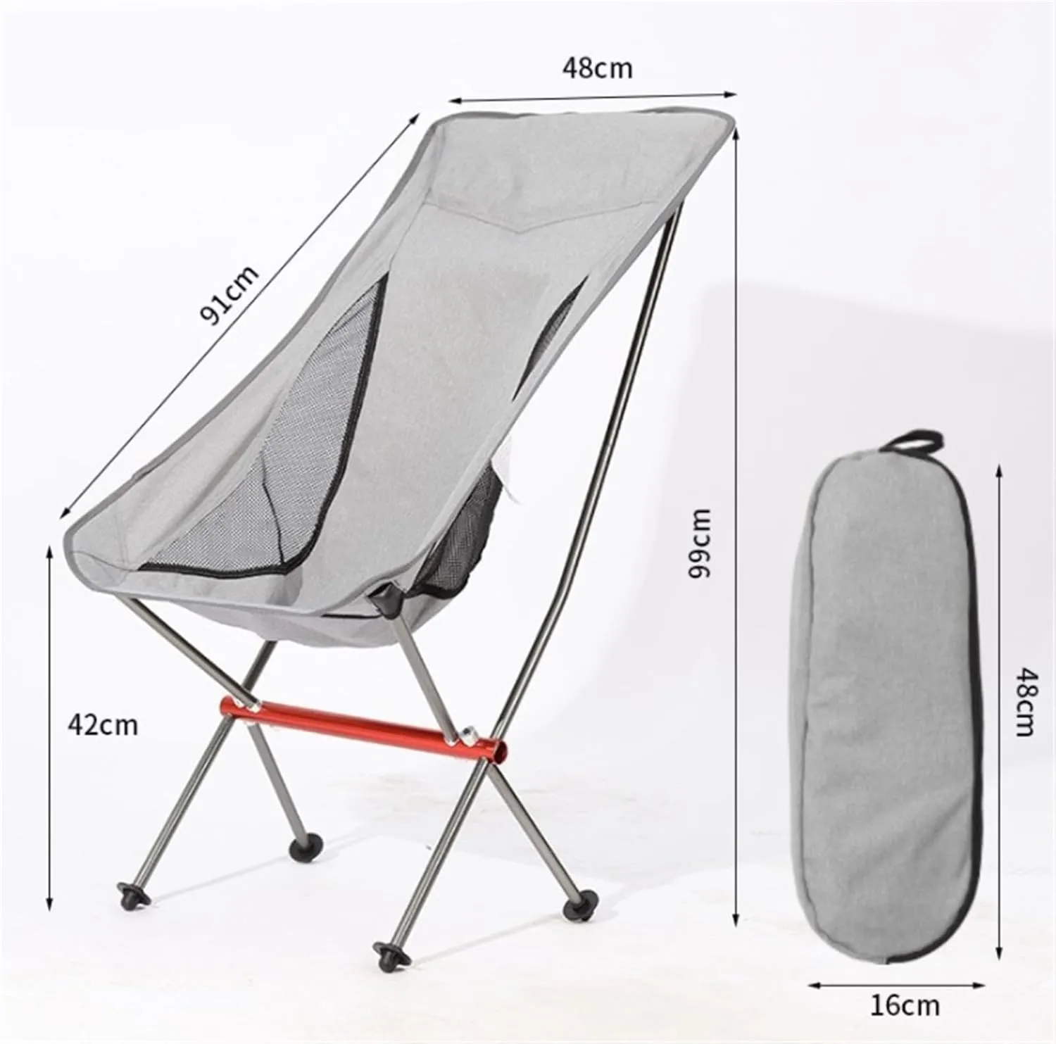 Outdoor Camp Chairs, Ultralight Foldable Camping Chair,Picnic Backrest Seat Folding Aluminum Alloy Stool Lawn Chairs Adults(B)