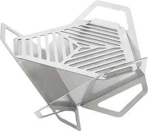 Outdoor Camping BBQ Grills Rack Portable Folding Card Type Stove Stainless Steels Charcoal Firewood Stove Easy To Assemble