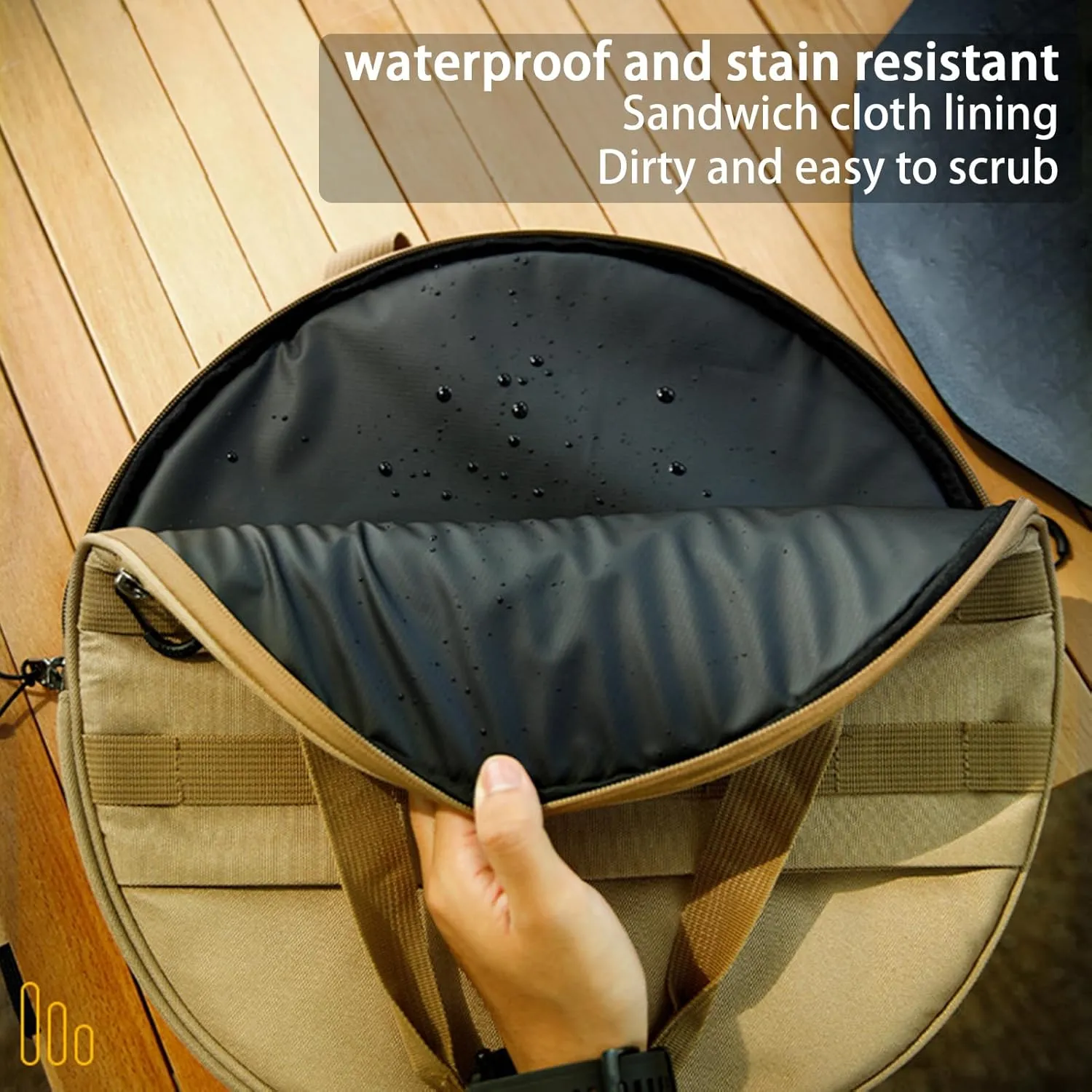 Outdoor Camping Grill Pan Storage Bag, Portable Crashproof Storage Bag, Waterproof and Stain Resistant, for Tabletop Griddle, Griddle Accessories Storage (S)