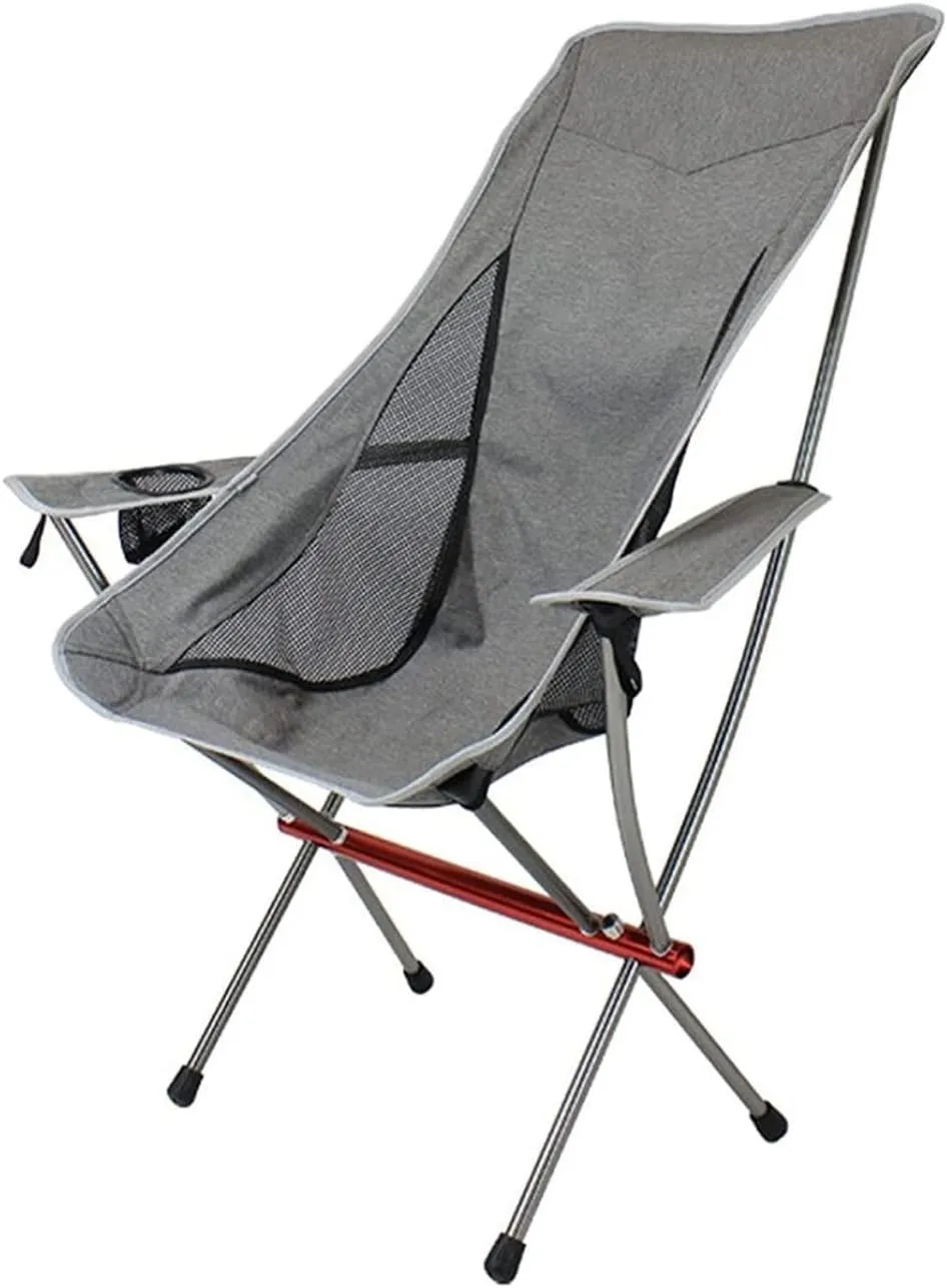 Outdoor Chair Folding Camping Chair Outdoor Camping High Back Chair Portable Ultralight Seat Backpacking Chair with Soft Armrests for Hiking Camping Chair Foldable Chair