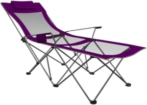 Outdoor Chair Folding Camping Chair Portable Camping Chair With Footrest Mesh Backrest Folding Reclining Lunch Break Bed Sitting Lying Dual-Purpose Beach Seat Camping Chair Foldable Chair ( Color : C