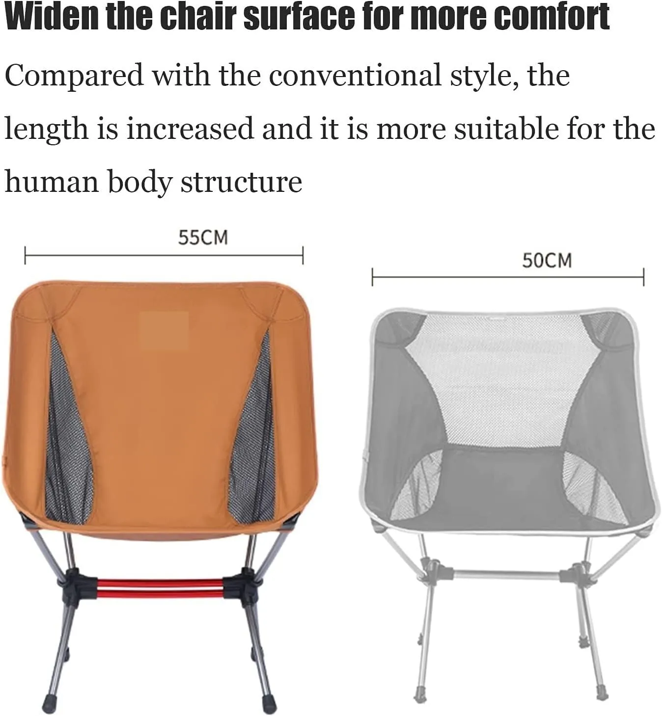 Outdoor Chair Folding Camping Ultralight Backpack Travel Hiking Foldable Portable Beach Seat, Breathable Double-Sided Mesh