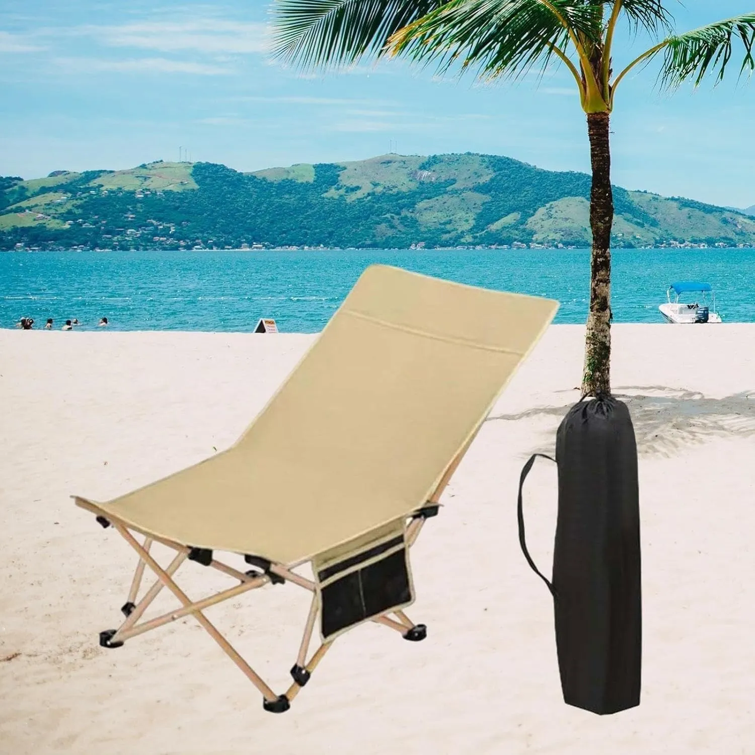 Outdoor chair for camping Lounge Chair Portable Chaise Longue Heavy Duty Camp Chair Folding Chair for Park Travel Fishing Picnic Patio foldable outdoor seat for camping ergonomic camping chai