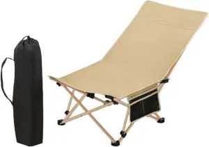 Outdoor chair for camping Lounge Chair Portable Chaise Longue Heavy Duty Camp Chair Folding Chair for Park Travel Fishing Picnic Patio foldable outdoor seat for camping ergonomic camping chai