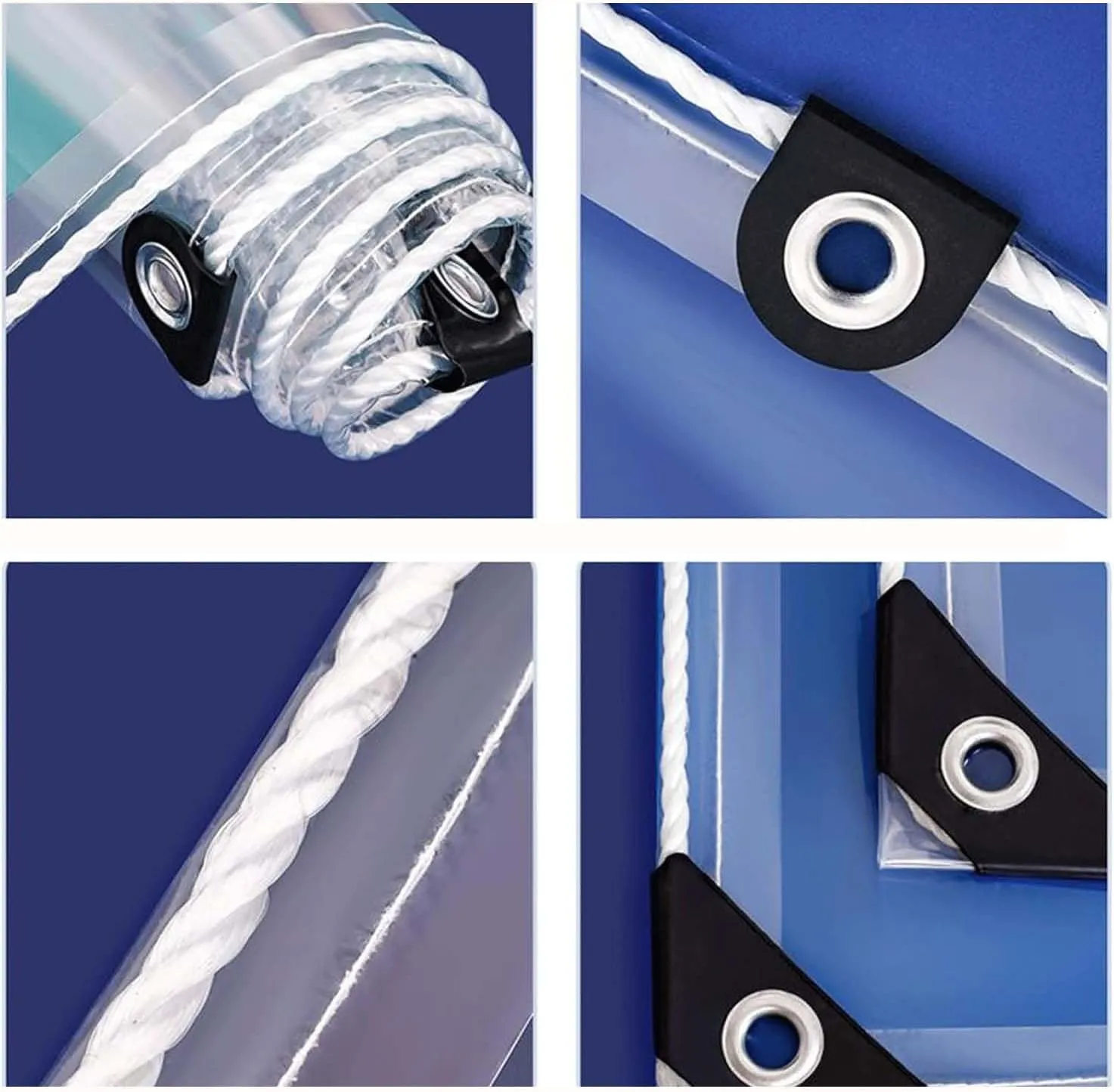 Outdoor Clear Tarp Waterproof Heavy Duty 19.7x32.8ft, Transparent Tarps Rainproof with Grommets, Plastic PVC Tarpaulin Cover Waterproof, Clear Tarps, for Greenhouse, Patio, Porches, Tent