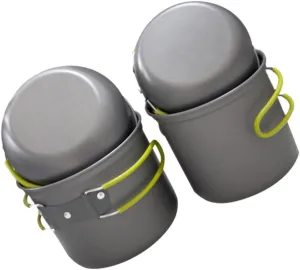 Outdoor Cookware Set Non Stick Pot Camping Pot Portable Cooking Pot and Plates Picnic Pans