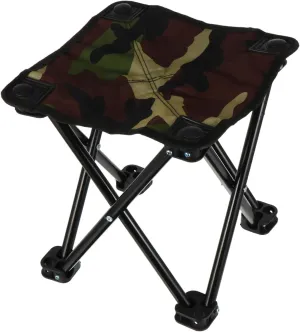 Outdoor Foldable Camping Stool 4 Corners Portable Chair Fishing Stool Quick Setup Sturdy for Occasions