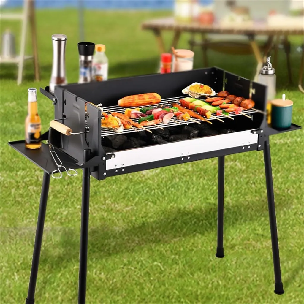 Outdoor Folding Barbecue Rack BBQ Charcoal Household Thickened Stainless Steel Barbecue Stove