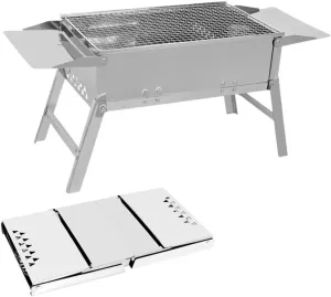 Outdoor Folding Barbecue Rack BBQ Charcoal Household Thickened Stainless Steel Barbecue Stove