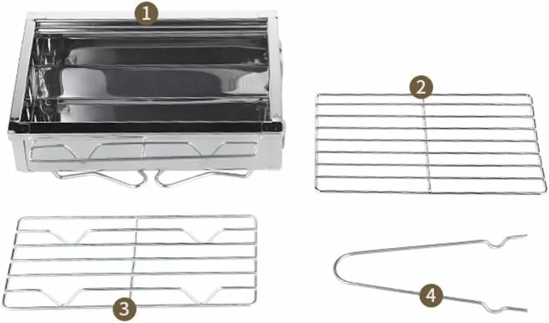 Outdoor Folding Portable Barbecue Stove Home Mini Stainless Steel Charcoal Grill
