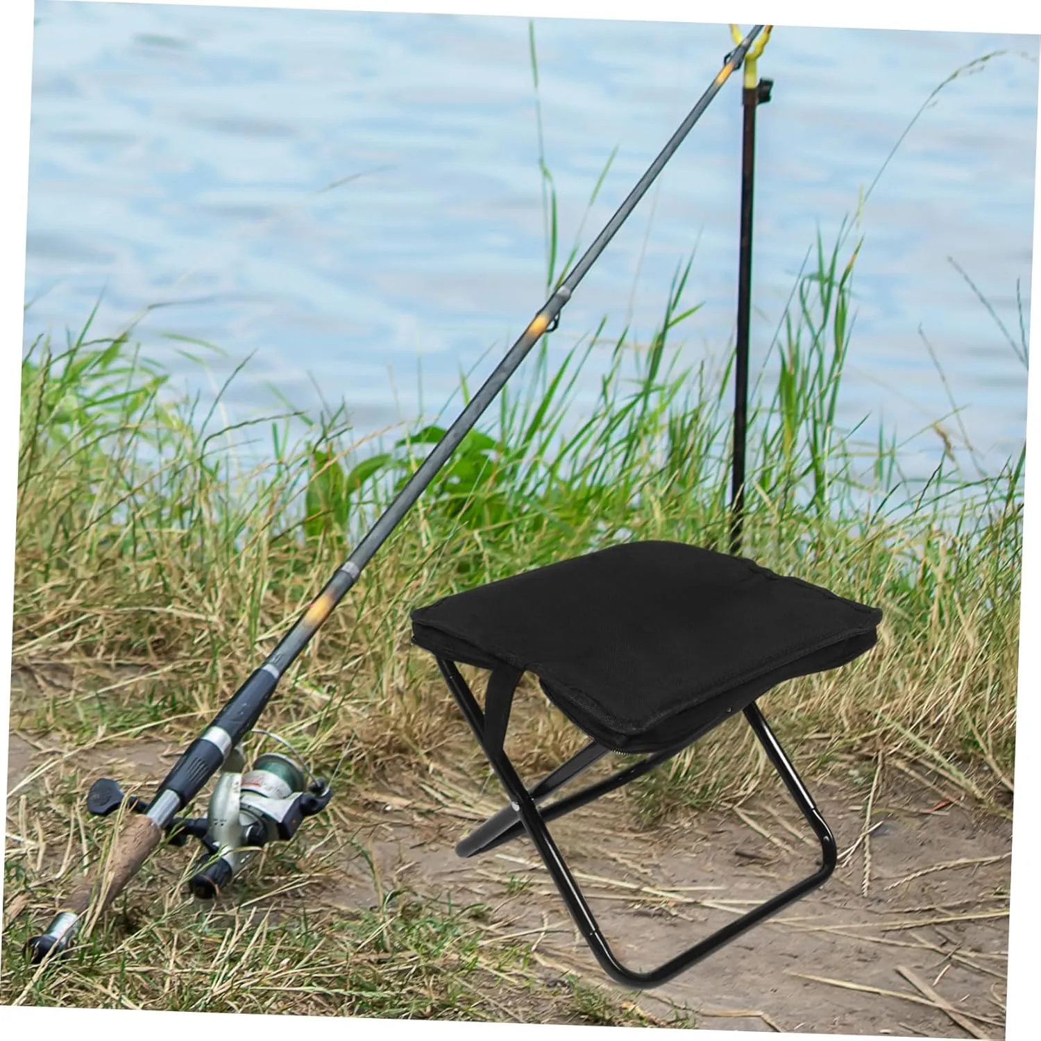 Outdoor Fully Foldable Portable Stool Aluminum Camping Footstool for Hiking Garden Beach