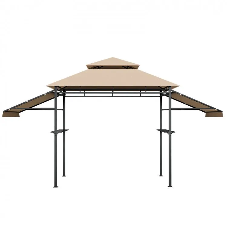 Outdoor Gazebo 13.5 x 4ft Double Tier Canopy Barbeque Shelter Tent