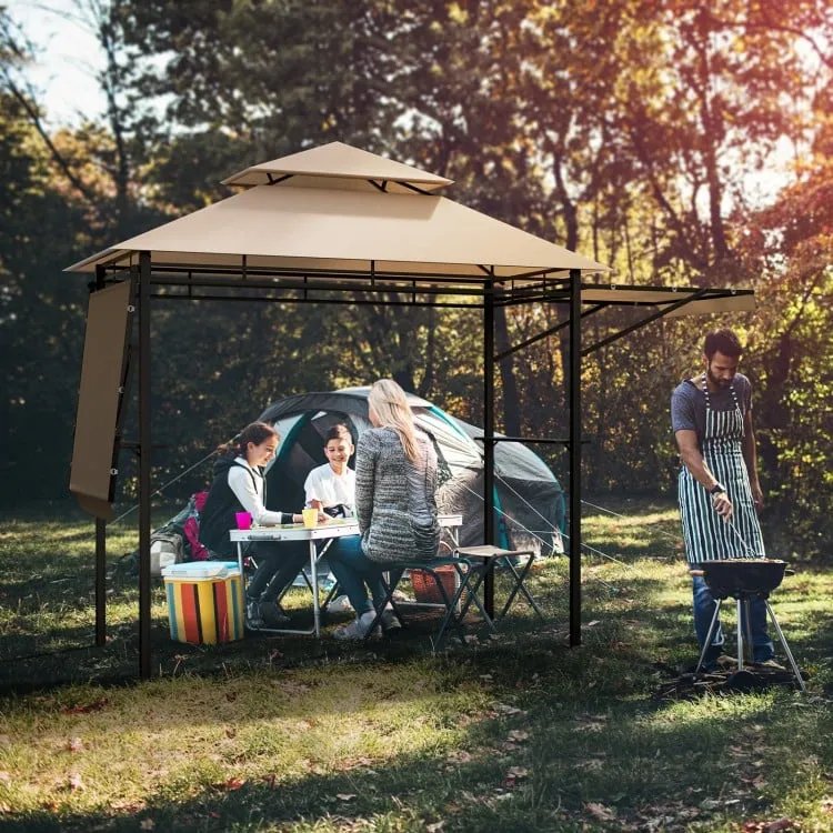 Outdoor Gazebo 13.5 x 4ft Double Tier Canopy Barbeque Shelter Tent