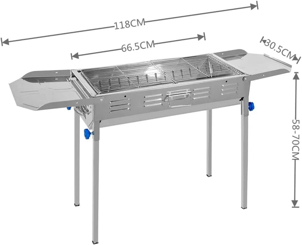 Outdoor Household Stainless Steel Barbecue Rack Folding Charcoal Barbecue Stove Independent Carbon