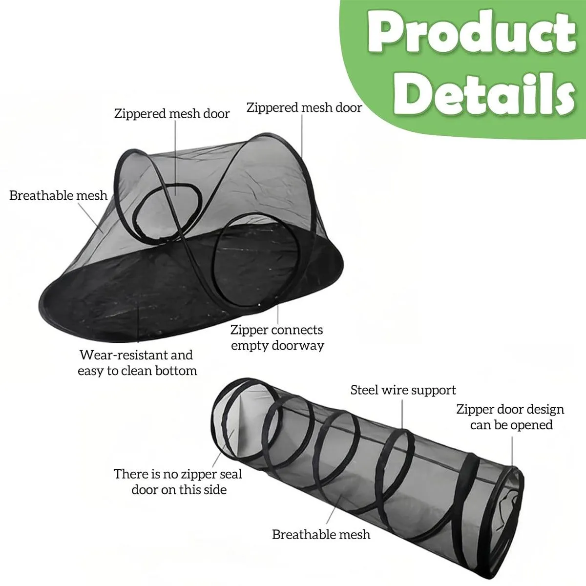 Outdoor Pet Tent Nest Foldable Cat Tunnel Playhouse Portable Shelter for Cats