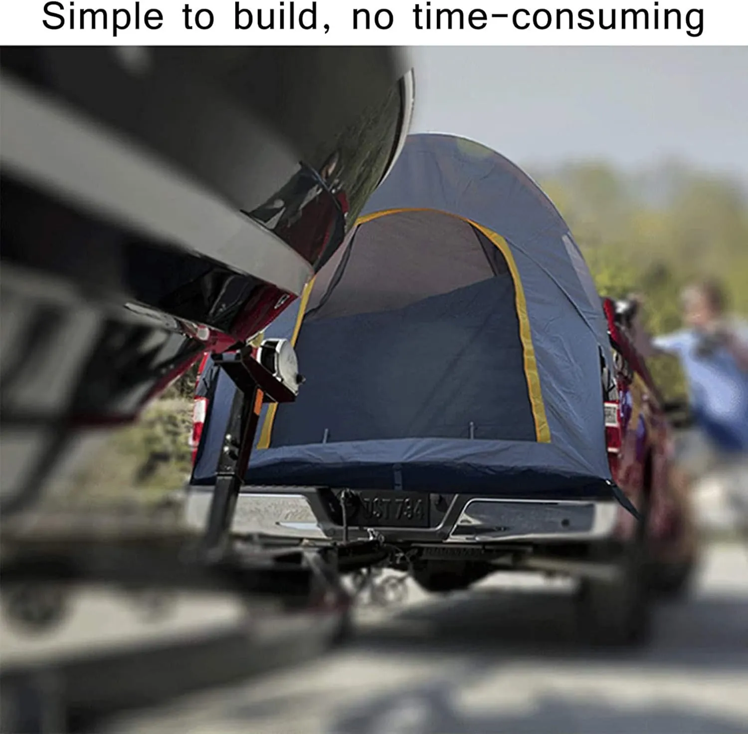 Outdoor Self-drivingTour Camping Tent, Car Awning Waterproof Tent Shade PU Coated Awning Canopy Sunshade Outdoor Camping Tent Travel Accessories