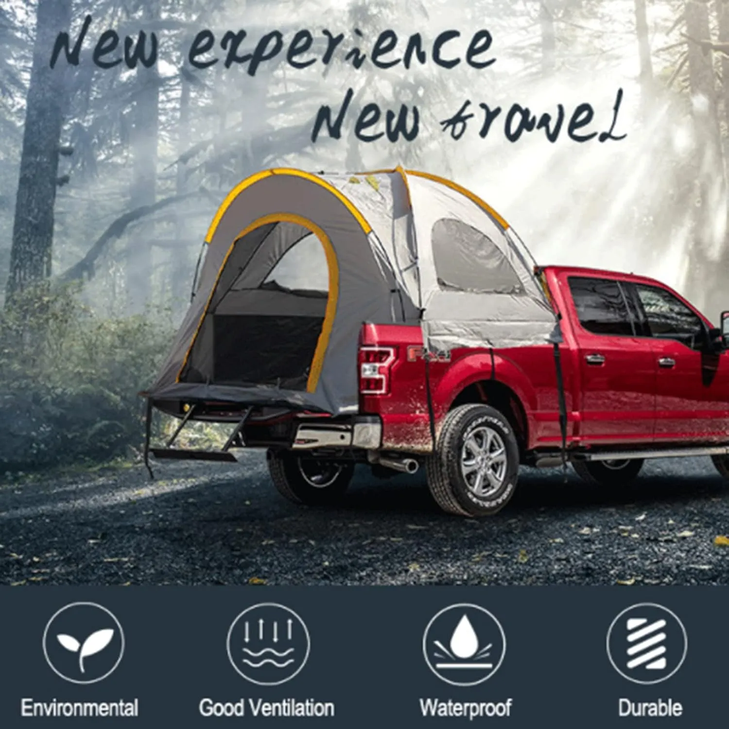 Outdoor Self-drivingTour Camping Tent, Car Awning Waterproof Tent Shade PU Coated Awning Canopy Sunshade Outdoor Camping Tent Travel Accessories