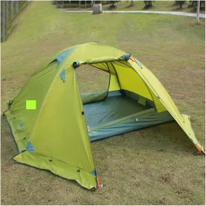 Outdoor Tent Camping Tent Waterproof Hiking Tent Double Layer Outdoor Backpacking Tent 2 Person Tents for Tourism (Color : Orange) (Gree)