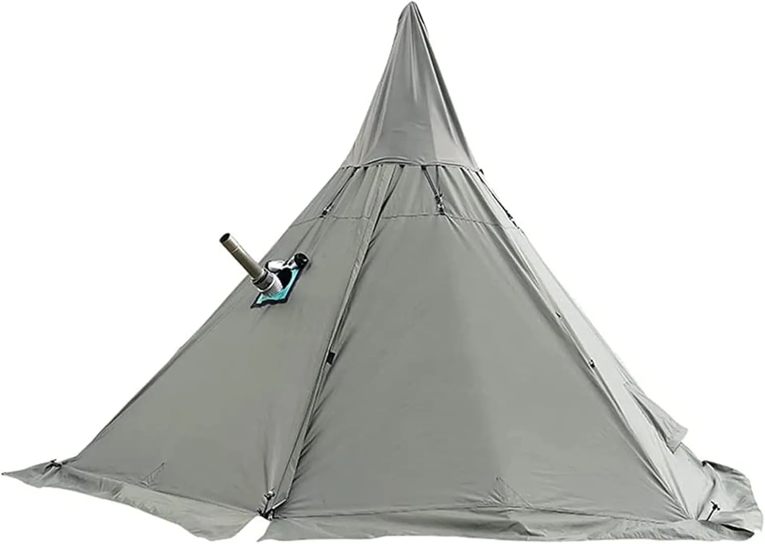 Outdoor Tents Teepee with Stove Hole Waterproof Family Pyramid Tent Camping Backpacking Hiking Mountaineering Heated Shelter (Color : Green, Size : 340X240CM) (Brown 430X260CM)