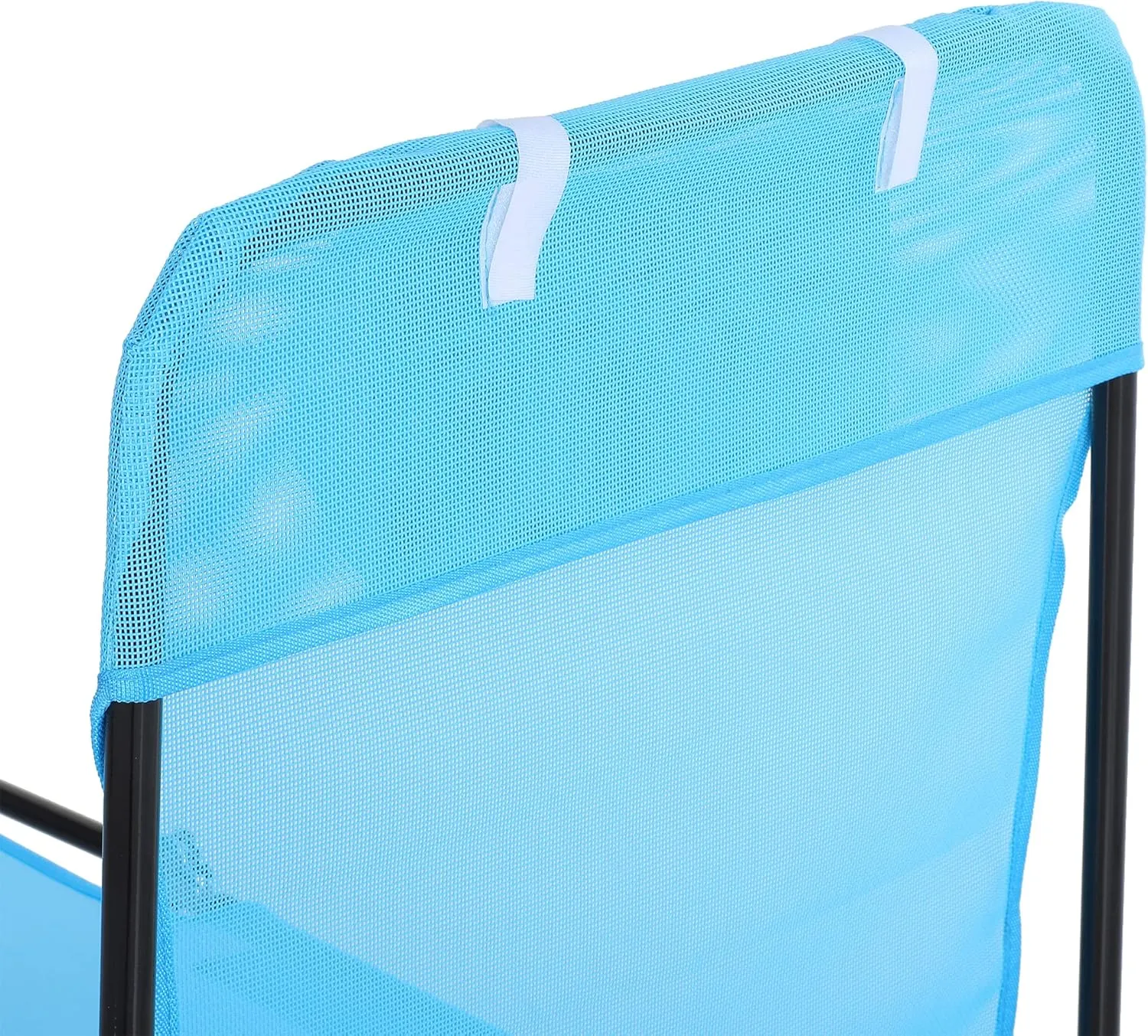 Outsunny Folding Chaise Lounge Chair, Pool Sun Tanning Chair, Outdoor Lounge Chair with Reclining Back, Breathable Mesh Seat, Headrest for Beach, Yard, Patio, Blue