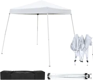 Outvita Canopy 10'x10' Pop Up Commercial Instant Gazebo Tent, Waterproof & UV Protection Canopy Tent with Slant Legs for Party Wedding Birthday BBQ Events