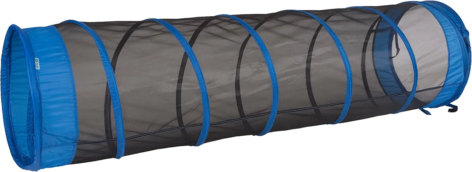 Pacific Play Tents 20406 Kids The Fun Tube 6-Foot Crawl Play Tunnel, 6' x 19" Diameter, Blue/Black