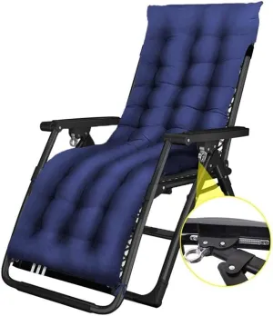 Padded Patio Lounge Chair Lounge Chair Adjustable Outdoor Patio Deck Chair Used for Patio Lawn Recliners Folding Black c-1