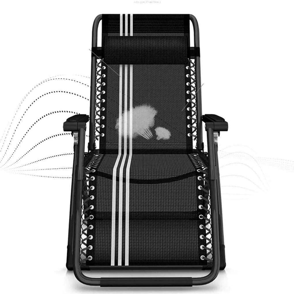 Padded Patio Lounge Chair Lounge Chair Adjustable Outdoor Patio Deck Chair Used for Patio Lawn Recliners Folding Black c-1