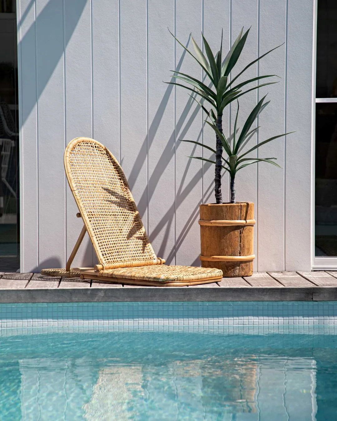 Palm Beach Portable Rattan Beach Chair